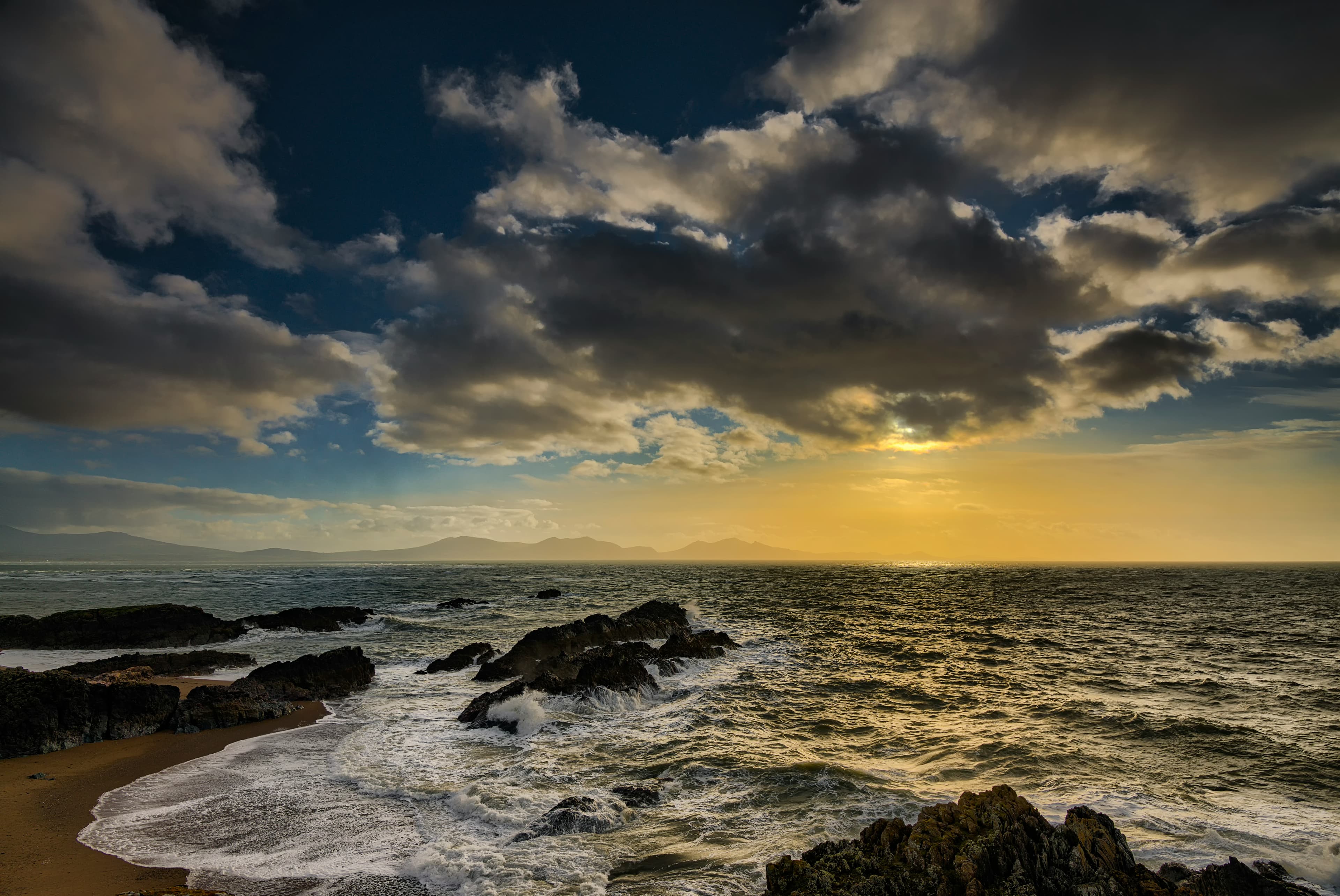 The last light of the day on the Atlantic