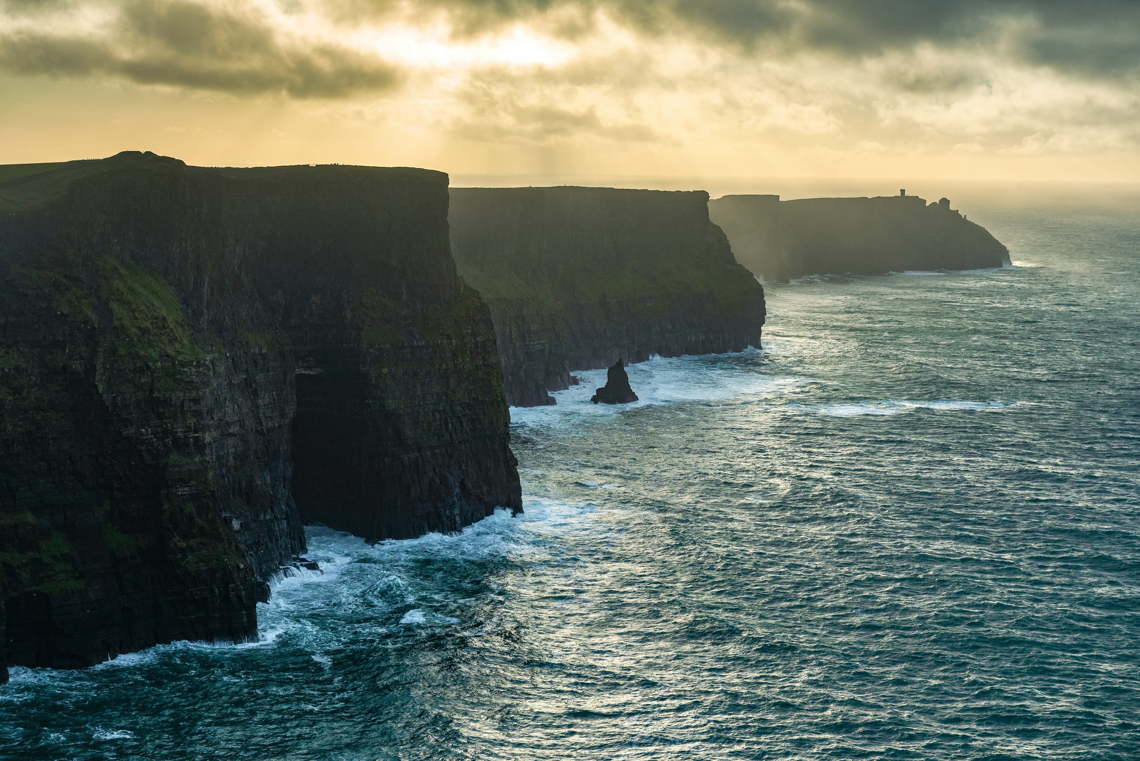Cliffs falling into the open Atlantic