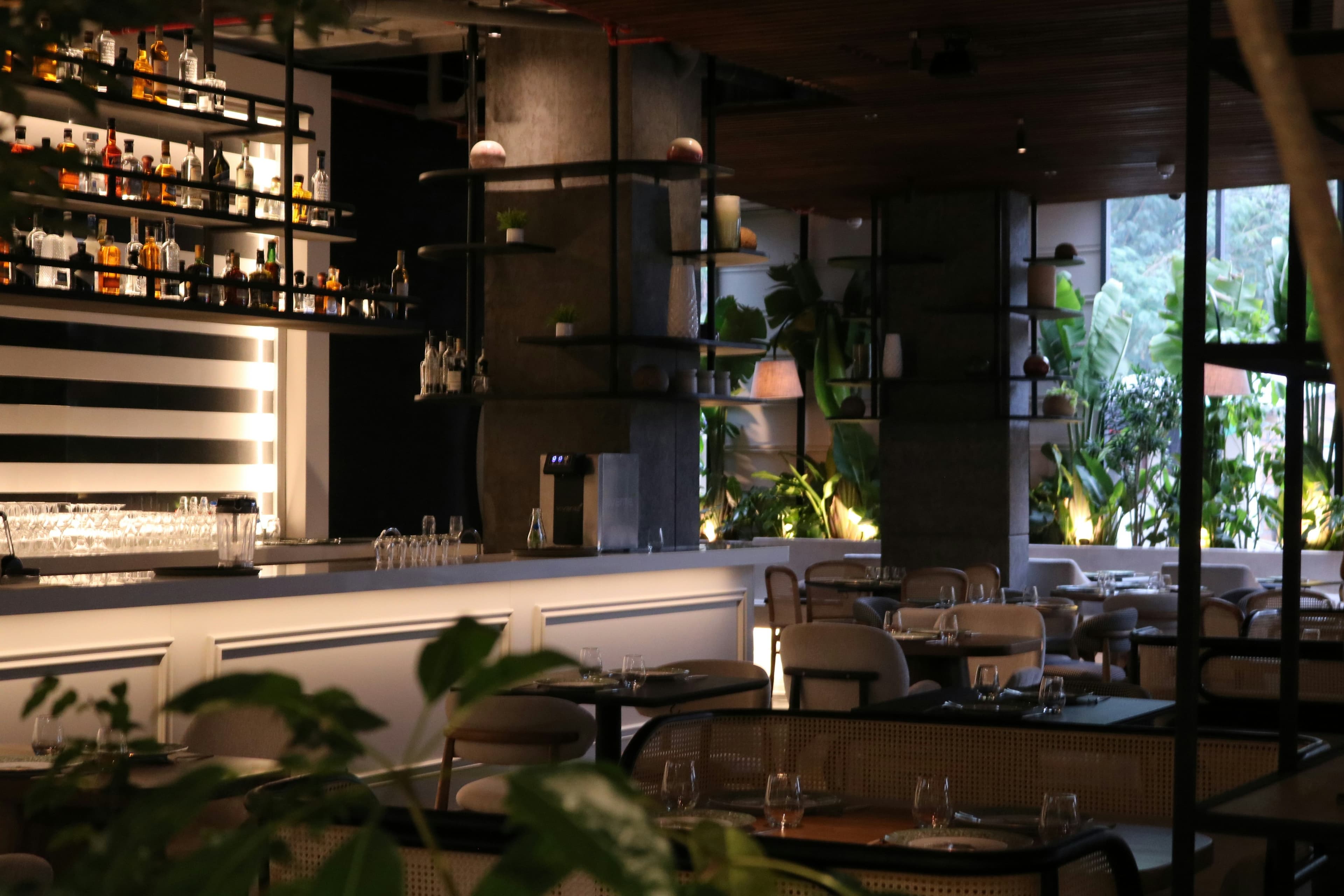 The back room at Nonna's, an Italian dining room beneath timber beams